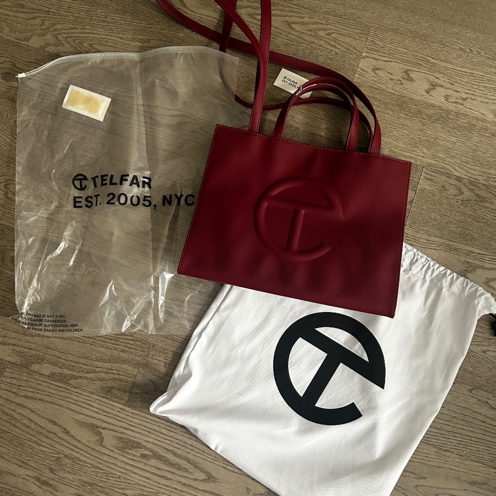 Oxblood medium telfar bag
